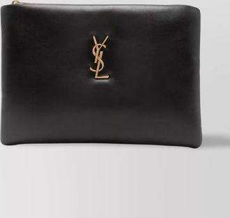 Saint Laurent calypso small lambskin clutch bag