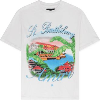 Amiri White Eden Rock Airbrush T-Shirt