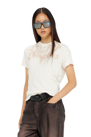 Diesel Cotton T-shirt with graphic print - T-Shirts - Woman - Multicolor