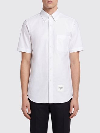 Thom Browne Camicia a maniche corte in cotone con colletto button-down