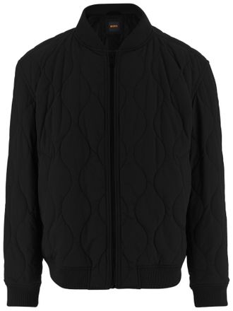 HUGO BOSS Black Quilted Nylon Bomber Jacket