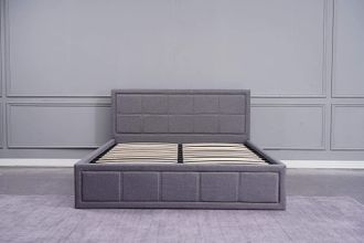 Kosy Koala Ottoman Storage Bed Grey 4ft6 Double with 1 Mattress Wooden Fabric Bedroom Furniture