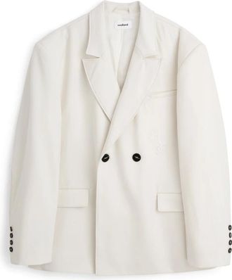 Soulland Leto Blazer - Heren - Blazers - Wit - Xs/S - Wol - Jassen