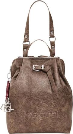 Desigual Mochila Mediana Acolchada - Bags - Mujer - Marr&oacute;n - ONE SIZE