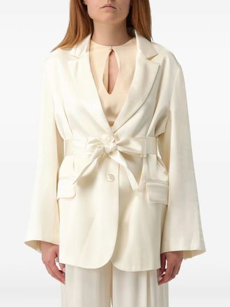 Semicouture belted blazer - Neutrals