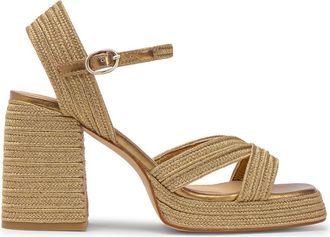 Castaner Valle Metallic Platform Sandals - Beige - 39 (IT39/ UK6)