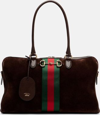Gucci Gucci Borsetto Large suede duffel bag