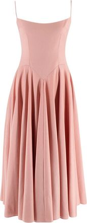 Emilia Wickstead Dusty Pink Esha Midi Dress Size XS