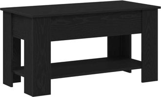 vidaXL Coffee Table Black oak 101 x 49 x 52 cm Engineered wood Vidaxl