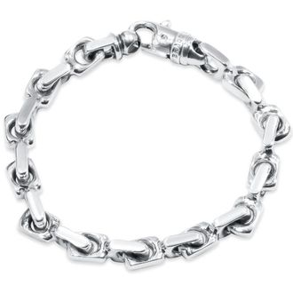 Pompeii3 Mens Link 14k Gold (84gram) or Platinum (135gram) 8.5mm Bracelet 8.5