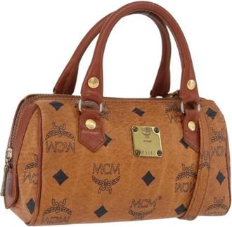 MCM Pre-owned Boston Bag - Dames - Vintage Handtas - Bruin - ONE Size - Leer - Vintage