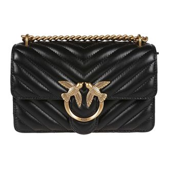 Pinko Love One Mini Simply Bag - Dames - Schoudertassen - Zwart - ONE Size - Tassen