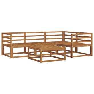vidaXL Conjunto De Sof&aacute;s De Exterior 5 Pcs Natural Vidaxl