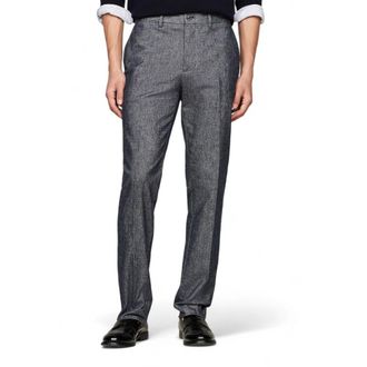 Tommy Hilfiger Straight Broeken - Heren - Broeken - Blauw - Maat: W34 Katoen