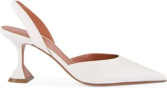 Amina Muaddi Pumps con cinturino posteriore - Bianco