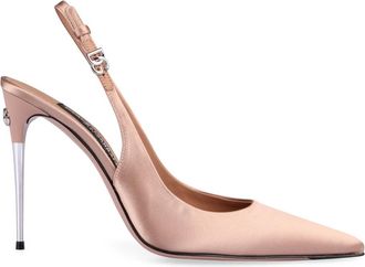 Dolce & Gabbana Lollo Satin Slingback - Dames - Pumps - Roze - 41 EU - Leer - Schoenen