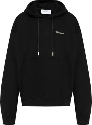 Off-white Logo Hooded Sweatshirt - Heren - Hoodies - Zwart - M - Katoen - Hoodies & sweatvesten
