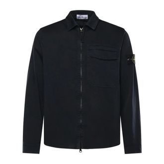 Stone Island Light Jackets, male, Black, Size: XL Light Jacket