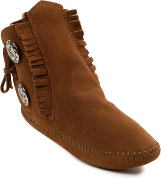 Minnetonka Mens 0 TWO BUTTON BOOT SOFT SOLE, Brown, 10.5 UK