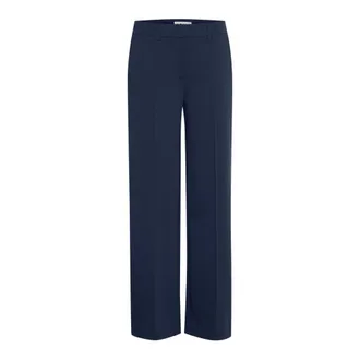 Ichi Ichi - Ihkate Sus Office Wide PA Broek 20116768 - Dames - Broeken - Blauw - Maat: M