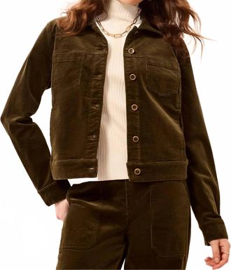 Tribal Womens Long Sleeve Button Front Jacket In Basil