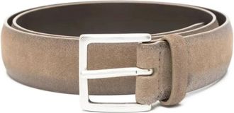 Orciani Bruin Su&egrave;de Bewolkte Touw Riem - Heren - Riemen - Bruin - 95 CM - Wol - Accessoires