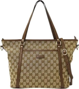 Gucci Pre-owned Tote Bags, female, Beige, Size: ONE SIZE Pre-owned Vintage Tote Bag