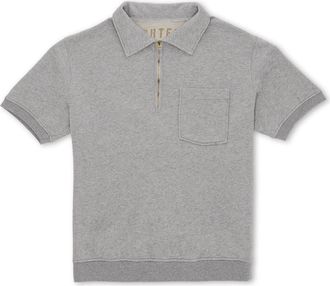 Fortela Yale Short Sleeve Zip Sweatshirt in Grey at Nordstrom, Size Large