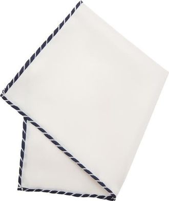 Mango Silk Pocket Square in Navy at Nordstrom