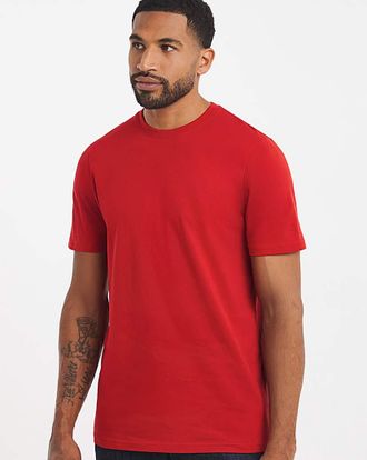Jacamo Pure Cotton Crew Neck T-Shirt Long