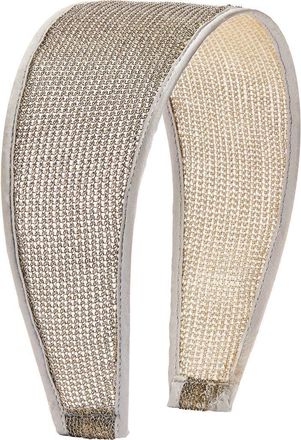 Tasha Wide Metallic Mesh Headband in Silver at Nordstrom