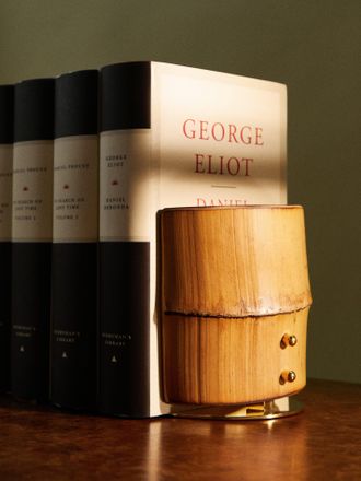 Carl Aub&ouml;ck Bamboo and Brass Bookends