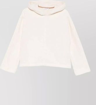 Max Mara hooded silk nylon blend long sleeve top
