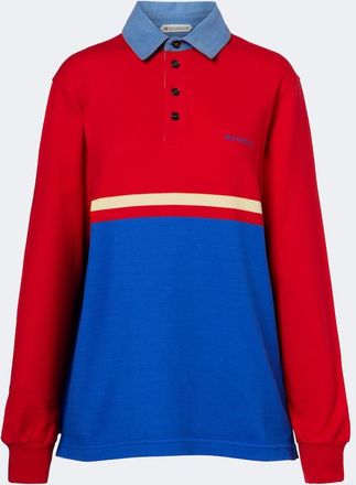 J.W.Anderson Polo in jersey di cotone colorblock