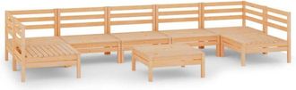 vidaXL Juego De Muebles De Jard&iacute;n 8 Piezas Madera Maciza De Pino Vidaxl