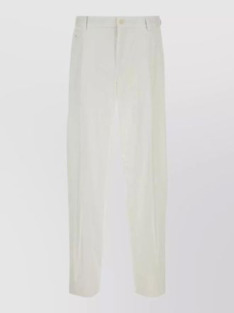 Dolce & Gabbana cotton trousers pleated front side and back pockets