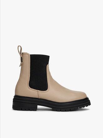 Tommy Hilfiger Botines Chelsea de piel granulada con forro