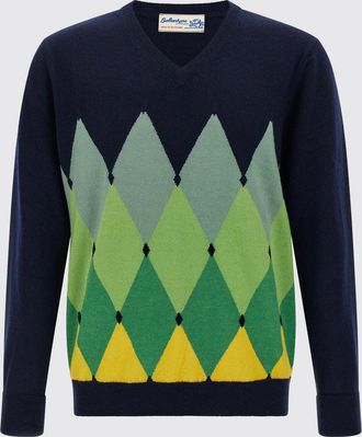 Ballantyne Maglia a v in cashmere a rombi Ballantyne