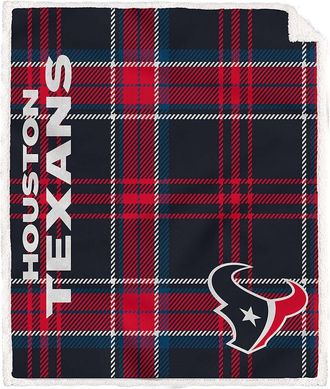 Pegasus Sports Houston Texans Nfl Team Classic Plaid Sherpa Throw
