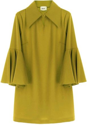 Dixie Jurk - Dames - Korte kleedjes - Groen - S - Polyester - Kleedjes