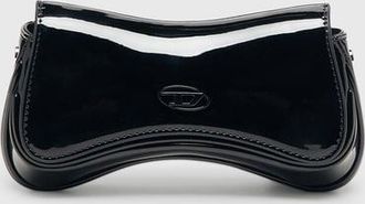 Diesel Play-Small crossbody bag glossy - Crossbody Bags - Woman - Black