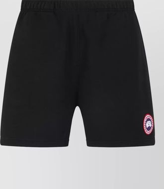 Canada Goose logo shorts elastic waist casual style