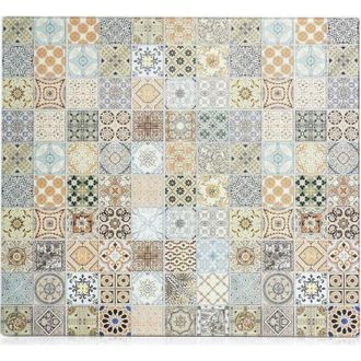 ZELLER Placa De Protecci&oacute;n En Vidrio Templado Multicolor 50x56 Cm