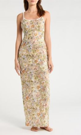 Kilo Brava Embroidered Sequin Nightgown in Champagne Sparkle at Nordstrom, Size X-Large