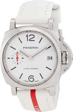 Officine Panerai Luminor Due Luna Rossa Automatic White Dial Watch PAM01378