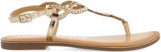 Gioseppo Schoenen, Dames, Beige, 36 EU, Gouden Sandalen Merignas Model