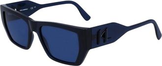 Karl Lagerfeld Kl 6123S 404 Zonnebril - unisex - Zonnebrillen - Blauw - 54 MM - Accessoires