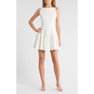 Area Stars Bina Drop Waist Minidress in White at Nordstrom Rack, Size X-Small