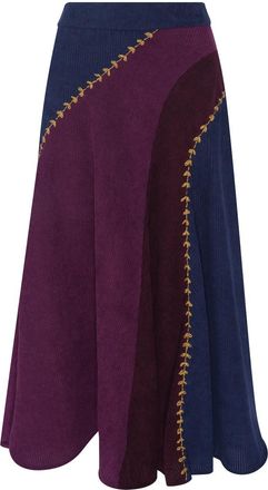 Isolda Rio Negro midi skirt - women - Cotton/Polyester - 36 - Purple