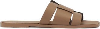 Kazar Leren Slippers Tasmania - Dames - Sandalen - Beige - 39 EU - Leer - Schoenen